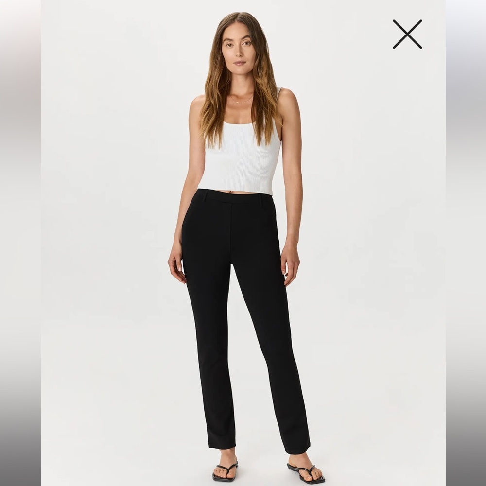 Quince Ultra Stretch Ponte Straight Leg Pants Trousers Women Size XS Black New